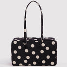 Medium Nylon Bowler Bag in Black And Cream Polka Dot by Baggu