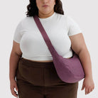 Medium Nylon Crescent Bag in Wild Plum by Baggu