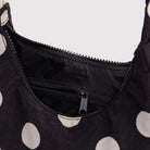 Mini Nylon Shoulder Bag in Black And Cream Polka Dot by Baggu