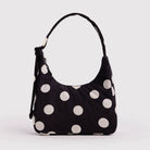 Mini Nylon Shoulder Bag in Black And Cream Polka Dot by Baggu