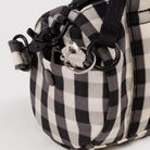 Nylon Duffle Bag in Black And Cream Gingham by Baggu