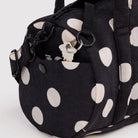 Nylon Duffle Bag in Black And Cream Polka Dot by Baggu