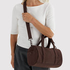 Nylon Duffle Bag in Coffee by Baggu