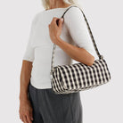 Nylon Loaf Bag in Black And Cream Gingham by Baggu