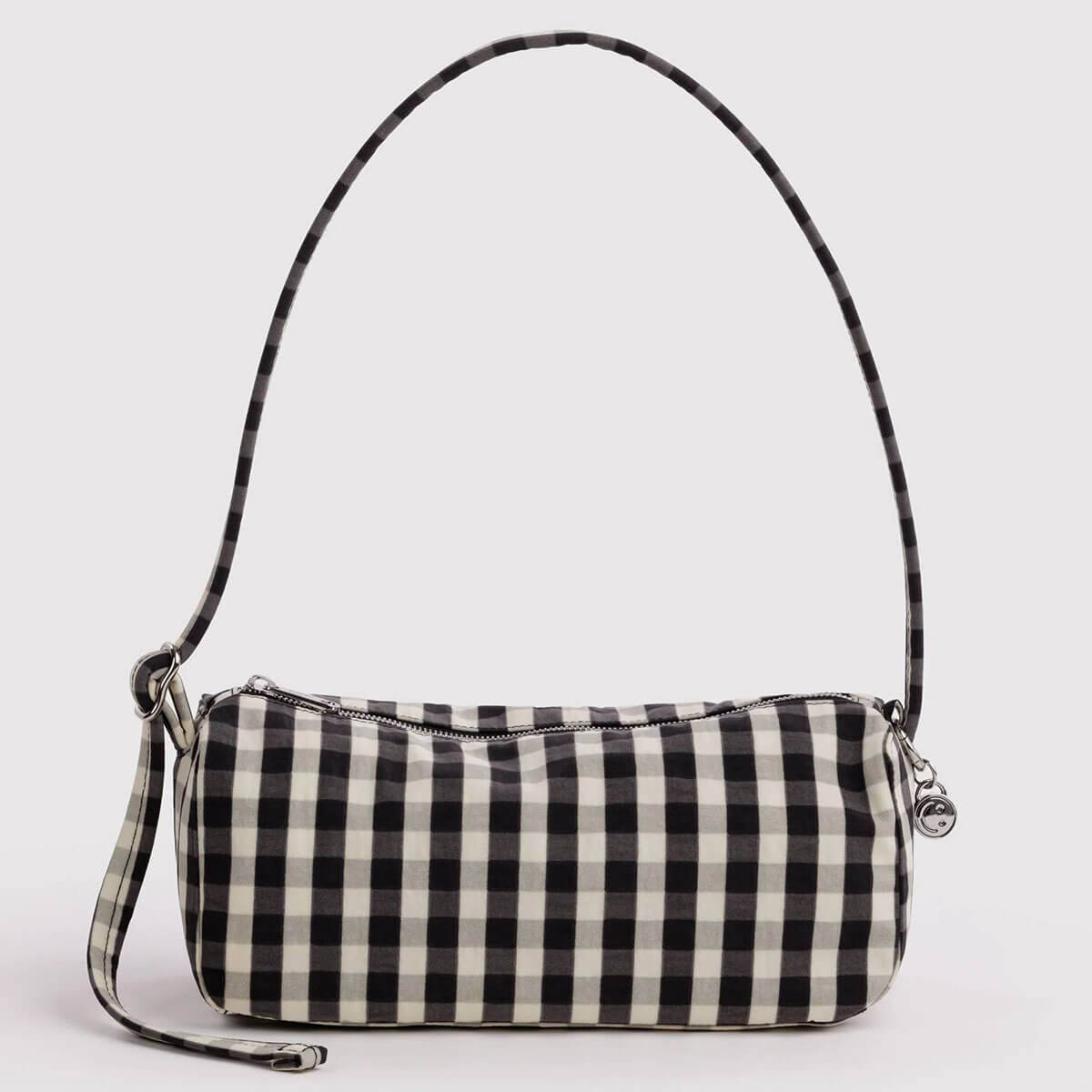 Nylon Loaf Bag in Black And Cream Gingham by Baggu