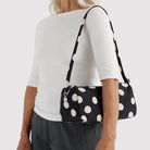 Nylon Loaf Bag in Black And Cream Polka Dot by Baggu