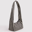 Nylon Meringue Bag in Black And Cream Gingham by Baggu