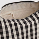 Nylon Meringue Bag in Black And Cream Gingham by Baggu