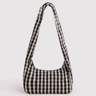 Nylon Meringue Bag in Black And Cream Gingham by Baggu