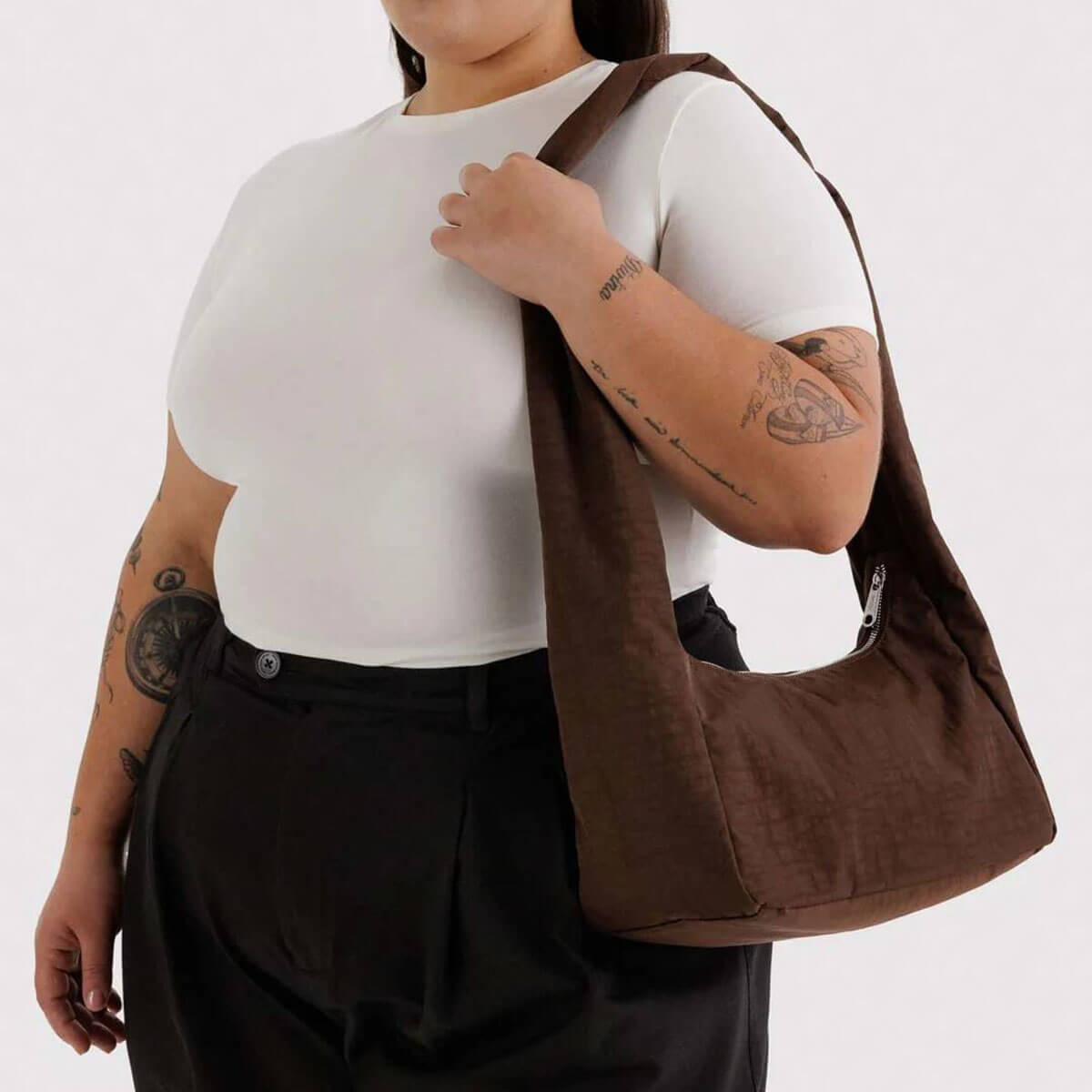 Nylon Meringue Bag in Coffee by Baggu
