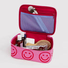 Small Cosmetic Case in Azalea Pink Happy by Baggu