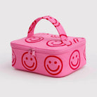 Small Cosmetic Case in Azalea Pink Happy by Baggu