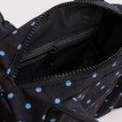 Small Nylon Duffle Bag in Black And Sky Blue Micro Dot by Baggu