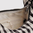 Small Nylon Meringue Bag in Black And Cream Gingham by Baggu