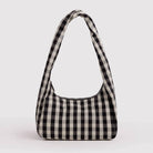 Small Nylon Meringue Bag in Black And Cream Gingham by Baggu