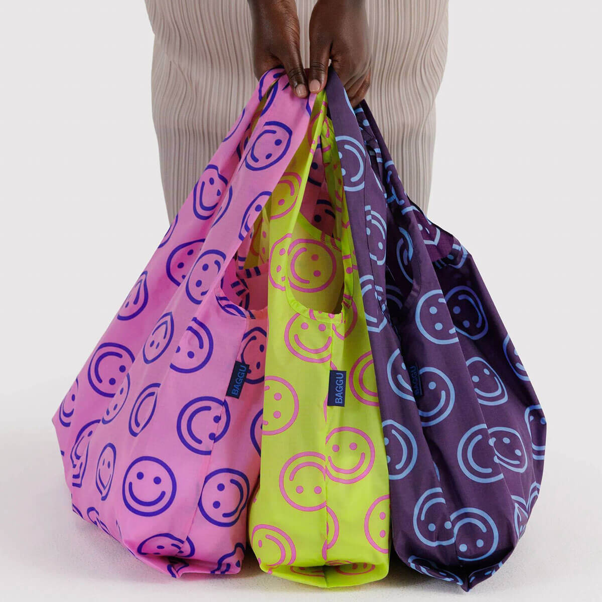 Set of 3 Standard Bags in Bright Happy Mix by Baggu