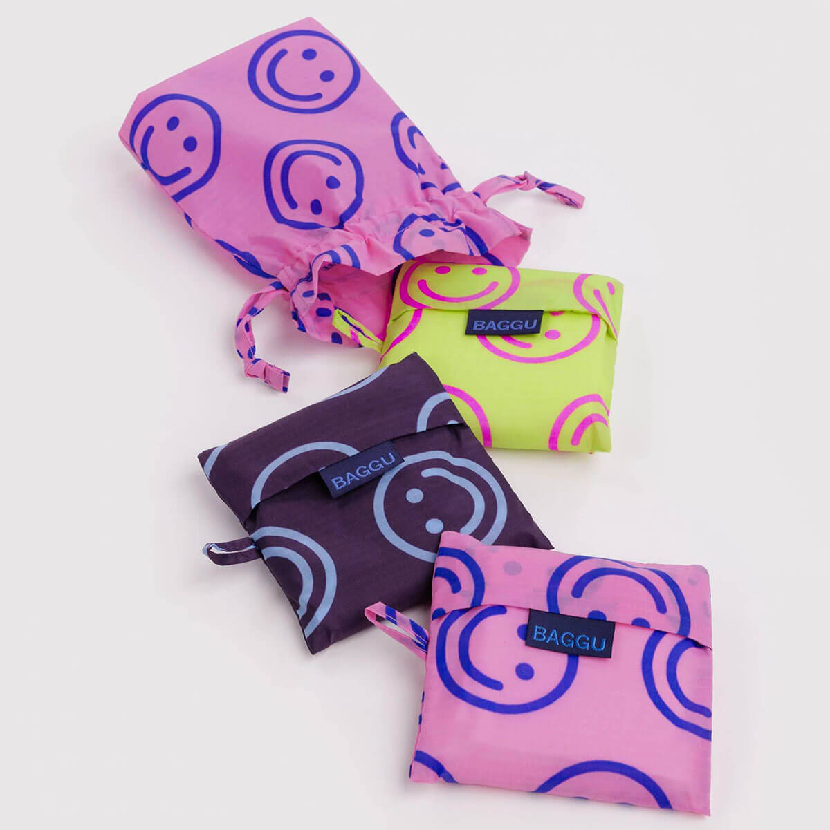Set of 3 Standard Bags in Bright Happy Mix by Baggu