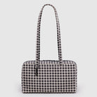 Nylon Bowler Bag in Black and White Gingham by Baggu
