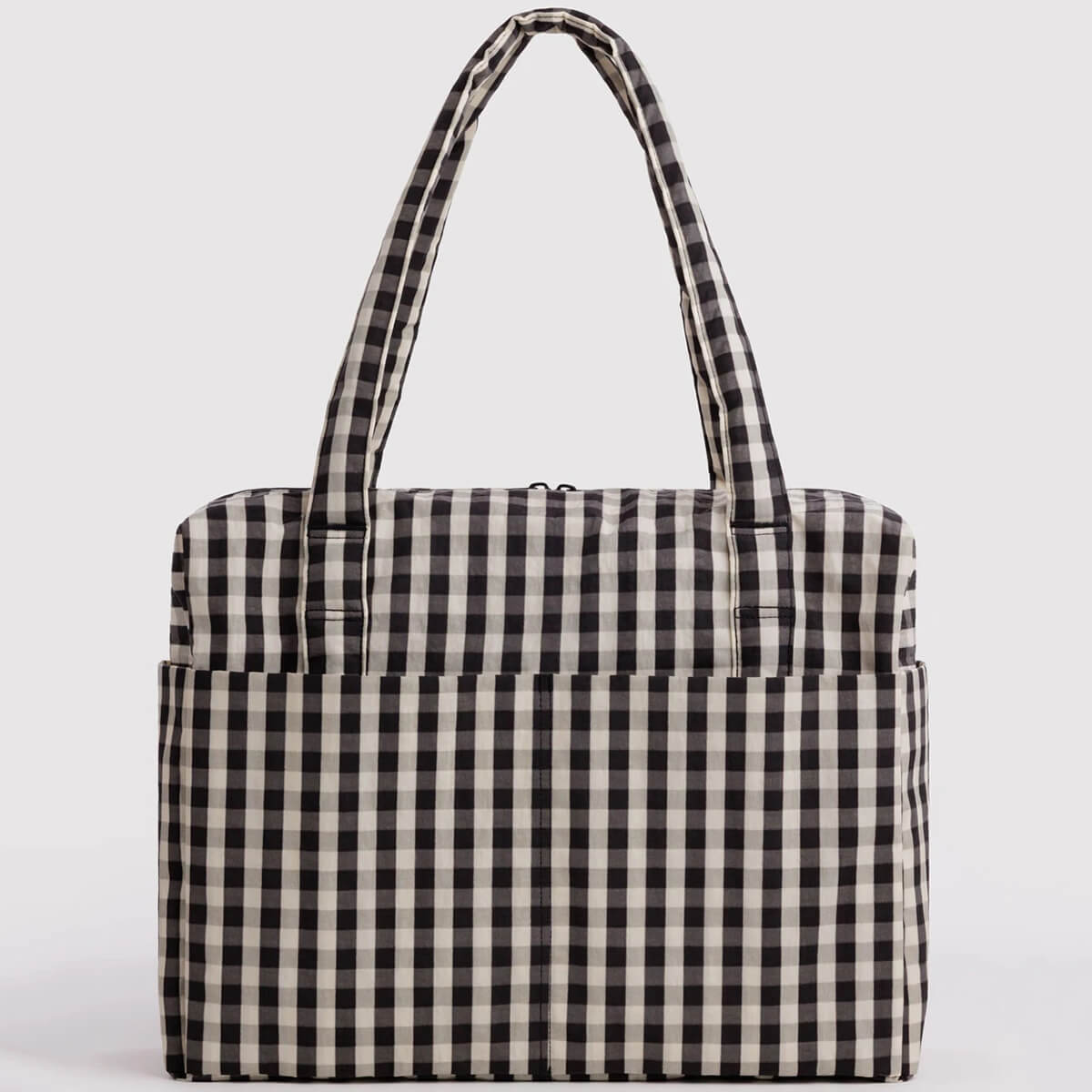 Cloud Carry-On Bag in Black And Cream Gingham by Baggu