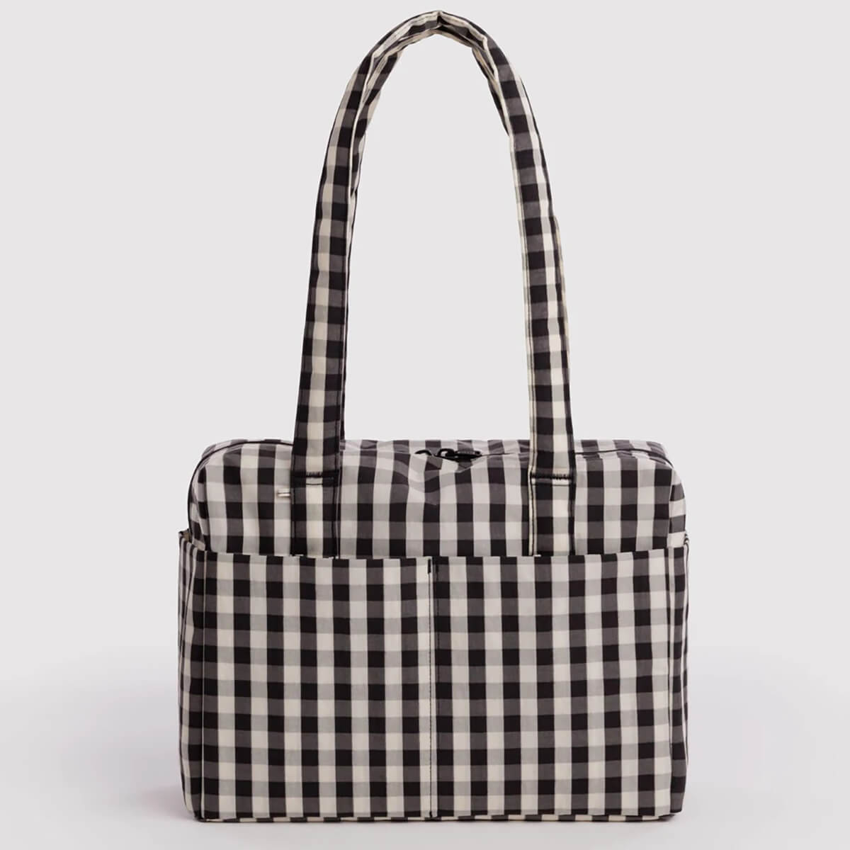 Everyday Cloud Bag in Black And Cream Gingham by Baggu