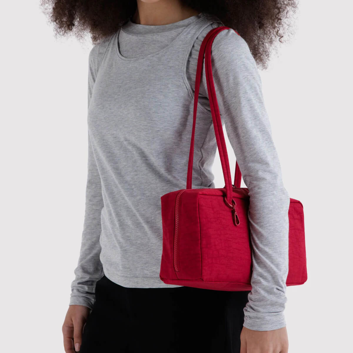 Nylon Bowler Bag in Cherry by Baggu