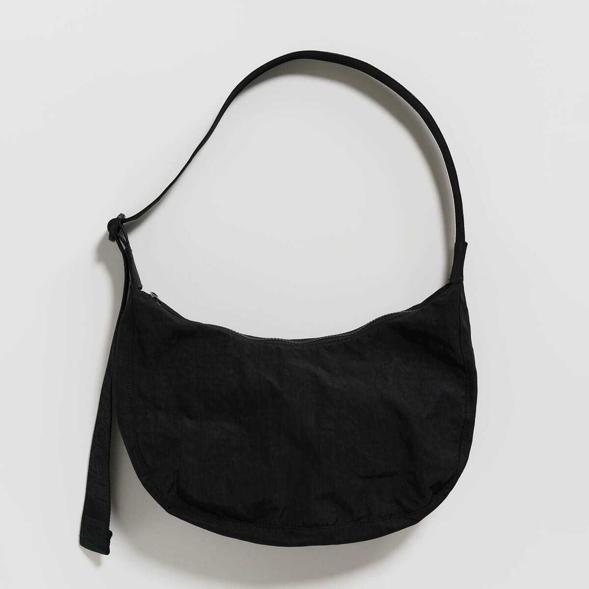 Medium Nylon Crescent Bag in Black by Baggu – Junior Edition