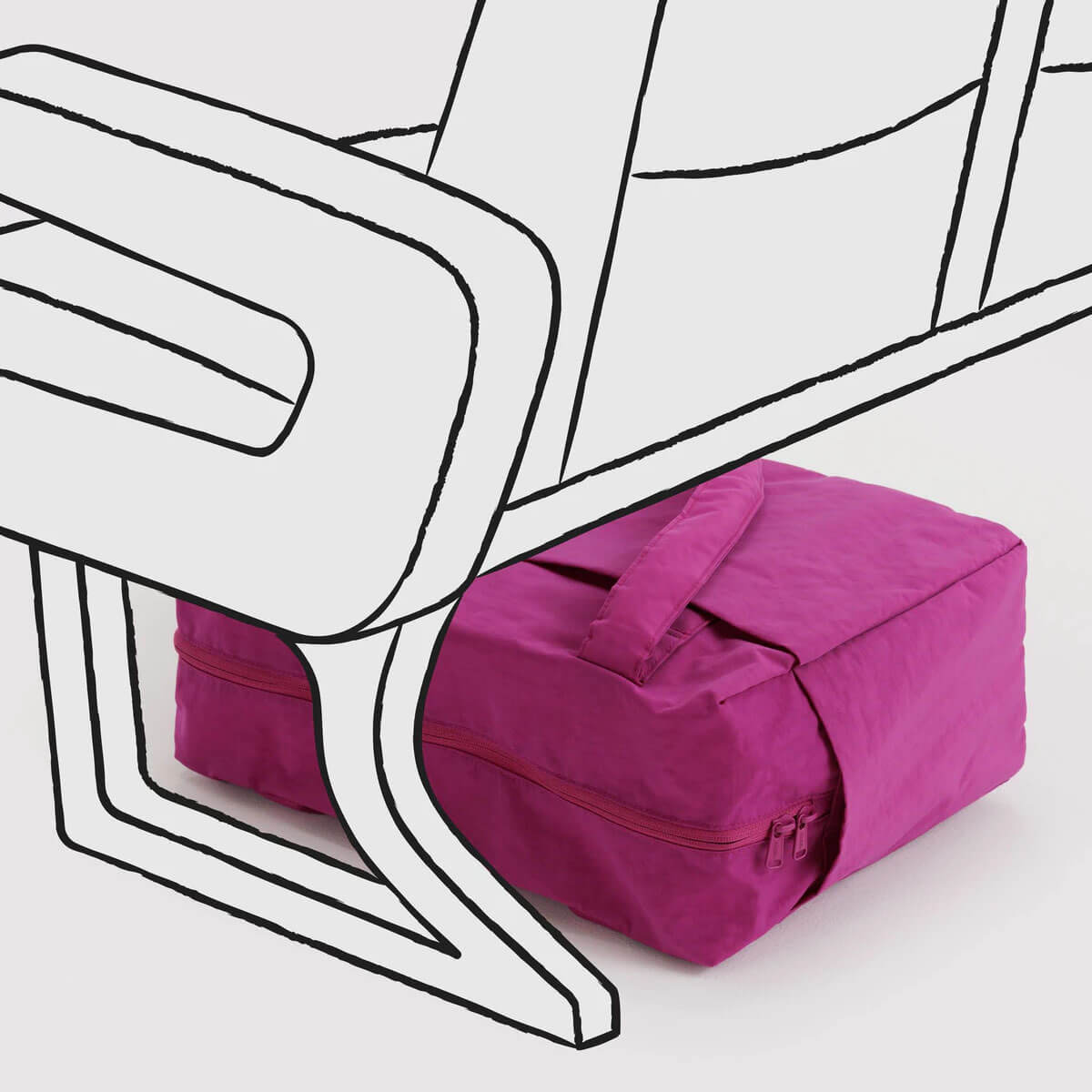 Small Cloud Carry-On Bag in Deep Fuchsia by Baggu – Junior Edition