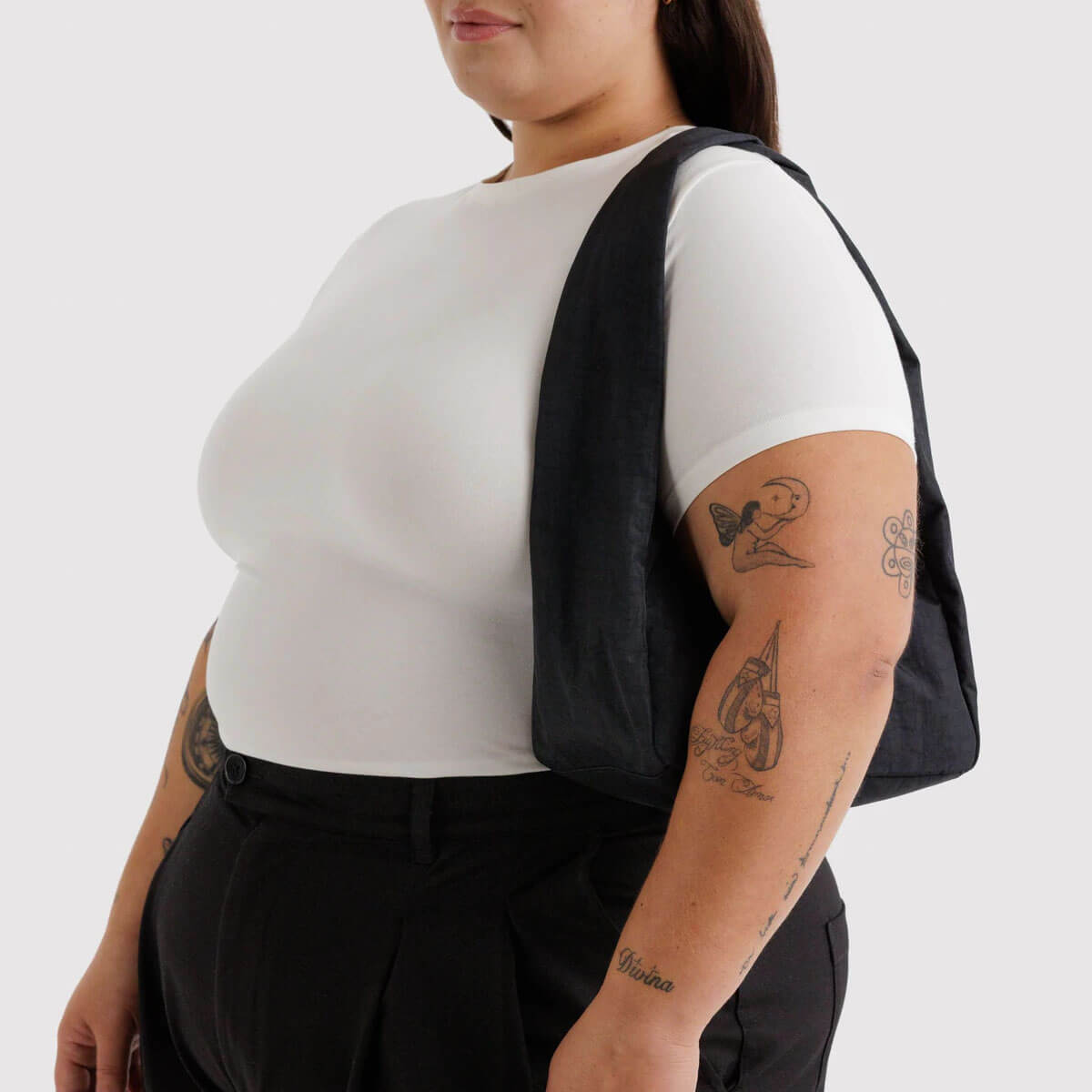 Small Nylon Meringue Bag in Black by Baggu