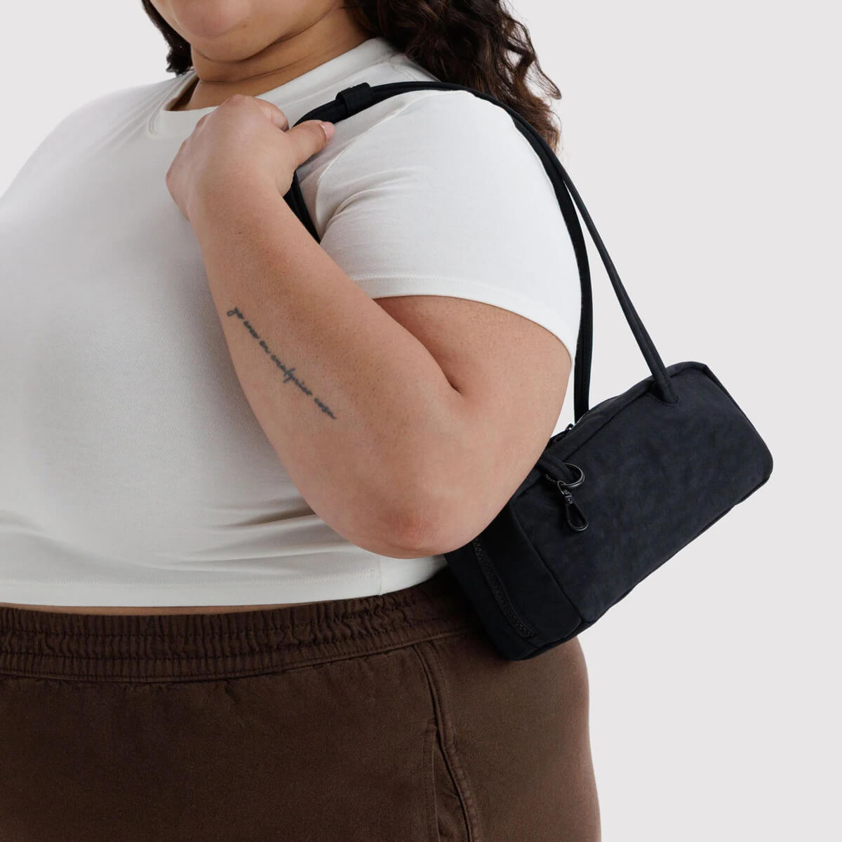 Small Nylon Bowler Bag in Black by Baggu