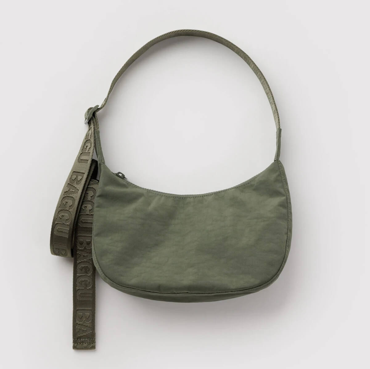 Small Nylon Crescent Bag in Caper by Baggu