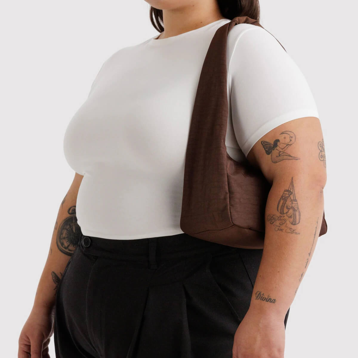 Small Nylon Meringue Bag in Coffee by Baggu
