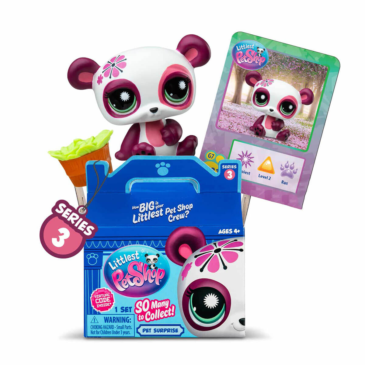 Littlest Pet Shop Sorpresa – 3 Mascotas Coleccionables Generación 7 Con Código Virtual, Incluye Animales Exclusivos Y Niveles De Rareza