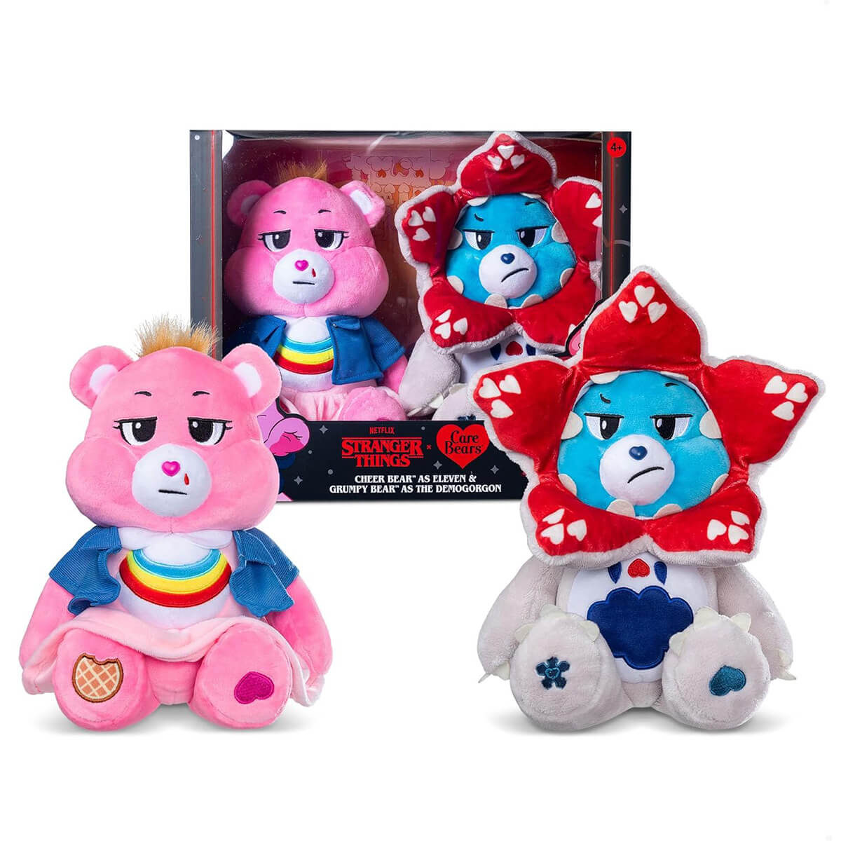 Cheer Y Grumpy Care Bears x Stranger Things Cheer Bear & Grumpy Bear Boxed Set by Has ...
