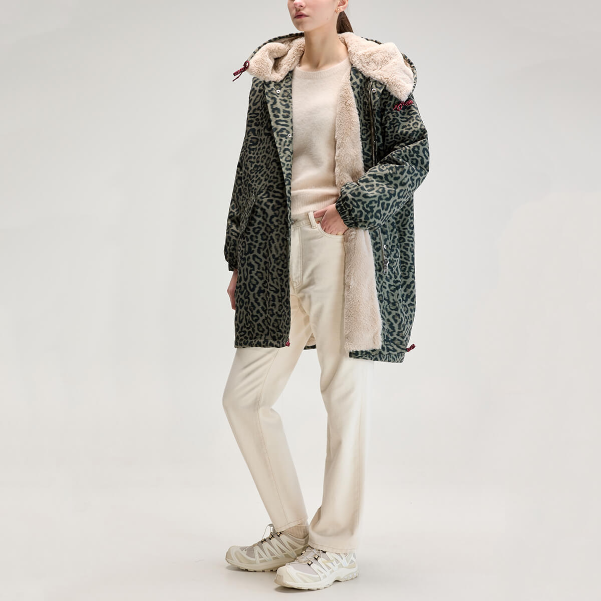 Laos Hooded Parka in Leopard by Bellerose – Junior Edition