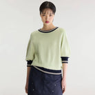 Anglet Crewneck Sweater in Ivory / Navy / Vegas by Bellerose