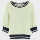 Anglet Crewneck Sweater in Ivory / Navy / Vegas by Bellerose