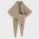 Dusol Triangle Scarf in Cream Stripe by Bellerose