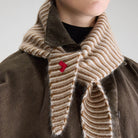 Dusol Triangle Scarf in Cream Stripe by Bellerose