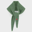 Dusol Triangle Scarf in Fluo Green Stripe by Bellerose