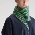 Dusol Triangle Scarf in Fluo Green Stripe by Bellerose