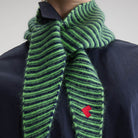 Dusol Triangle Scarf in Fluo Green Stripe by Bellerose