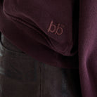 Fancy Cropped Crewneck Sweatshirt in Burgundy by Bellerose
