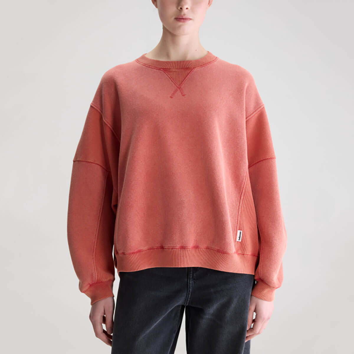 Flipos Oversized Crewneck Sweatshirt in Ecarlate by Bellerose