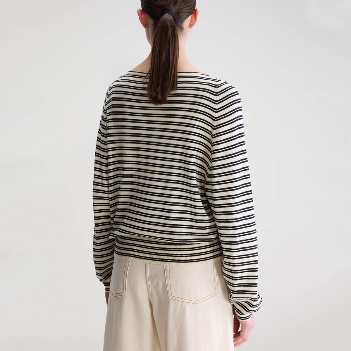 Gerhi Relaxed Sweater in Milky Way / Navy / Vegas by Bellerose