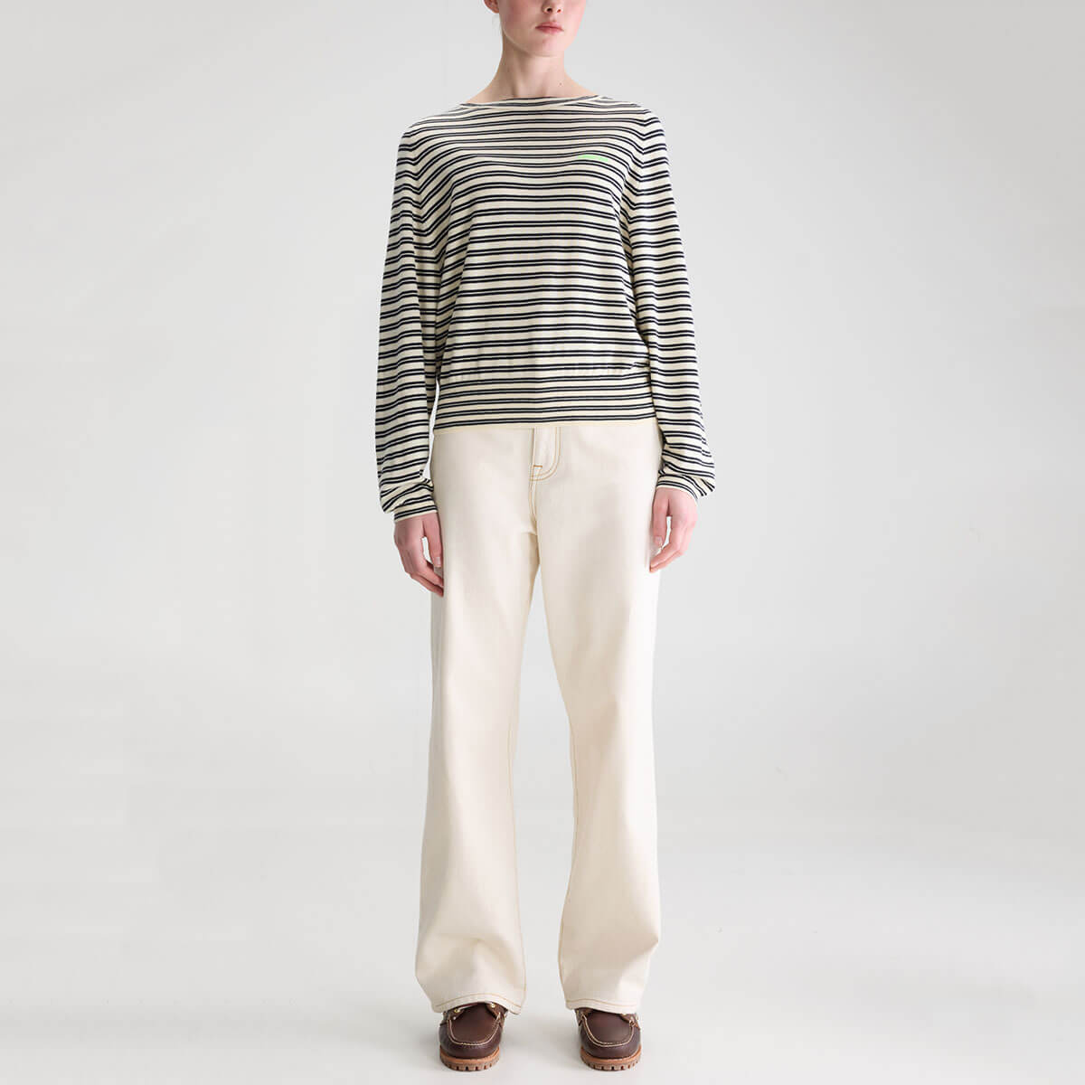 Gerhi Relaxed Sweater in Milky Way / Navy / Vegas by Bellerose