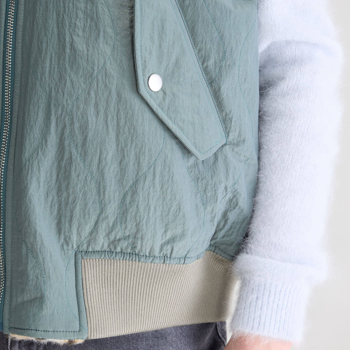 Haalo Reversible Bodywarmer in Ardoise by Bellerose
