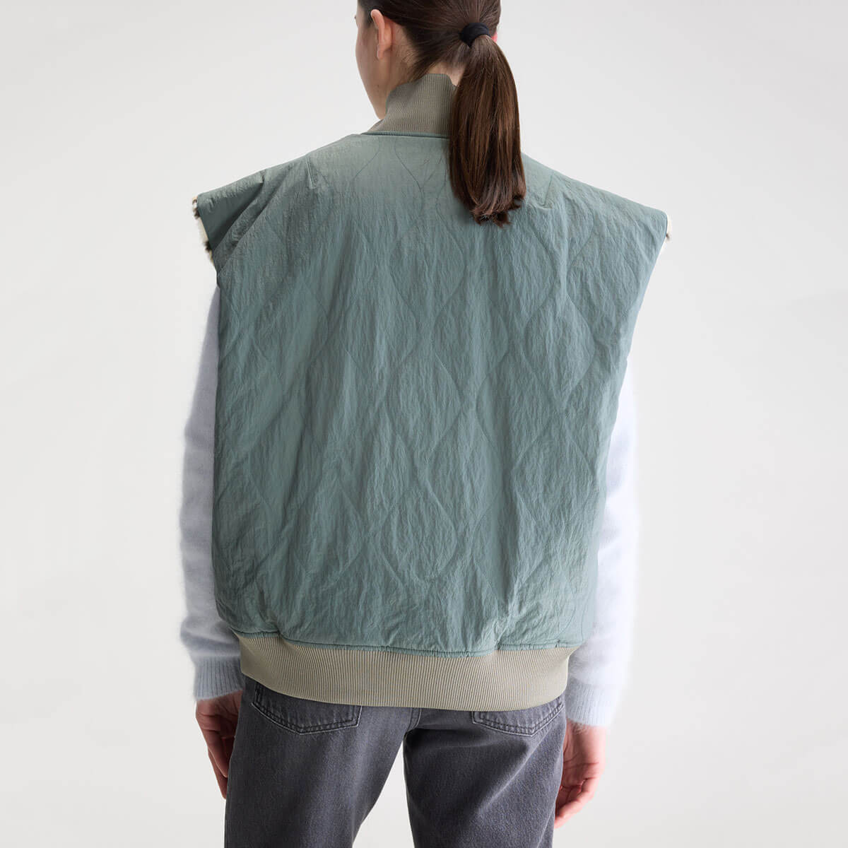 Haalo Reversible Bodywarmer in Ardoise by Bellerose