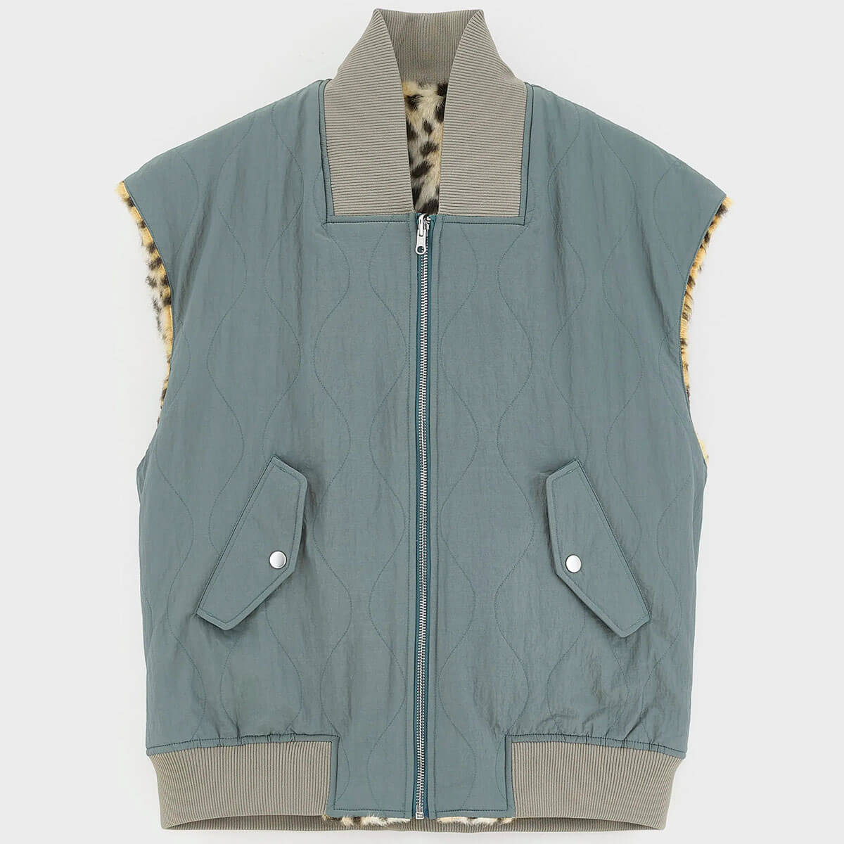 Haalo Reversible Bodywarmer in Ardoise by Bellerose