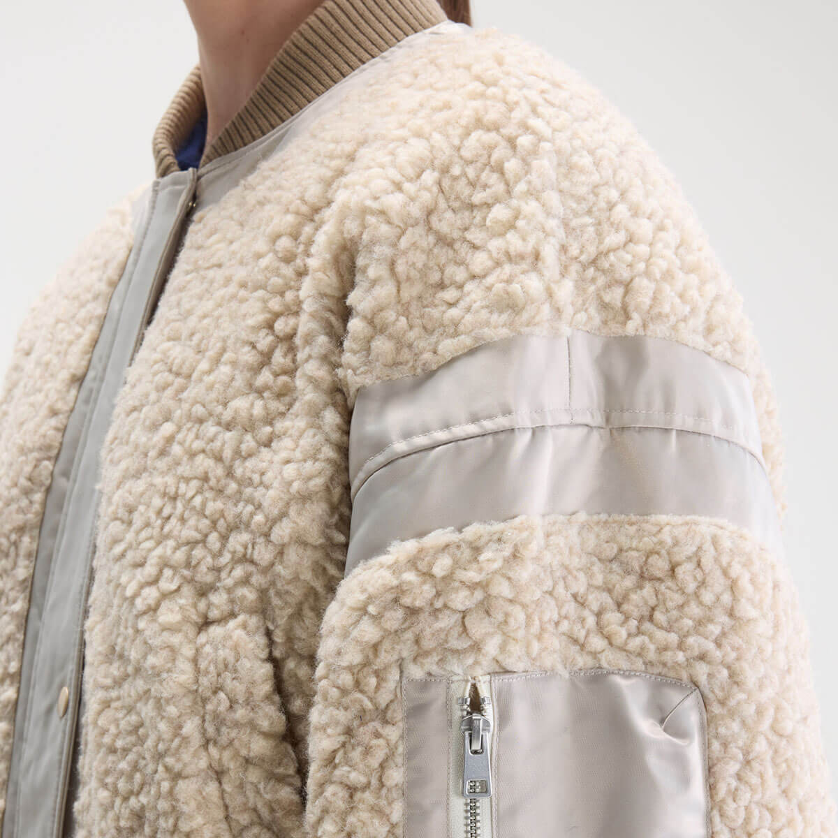 Jasher Reversible Bomber Jacket in Natural by Bellerose