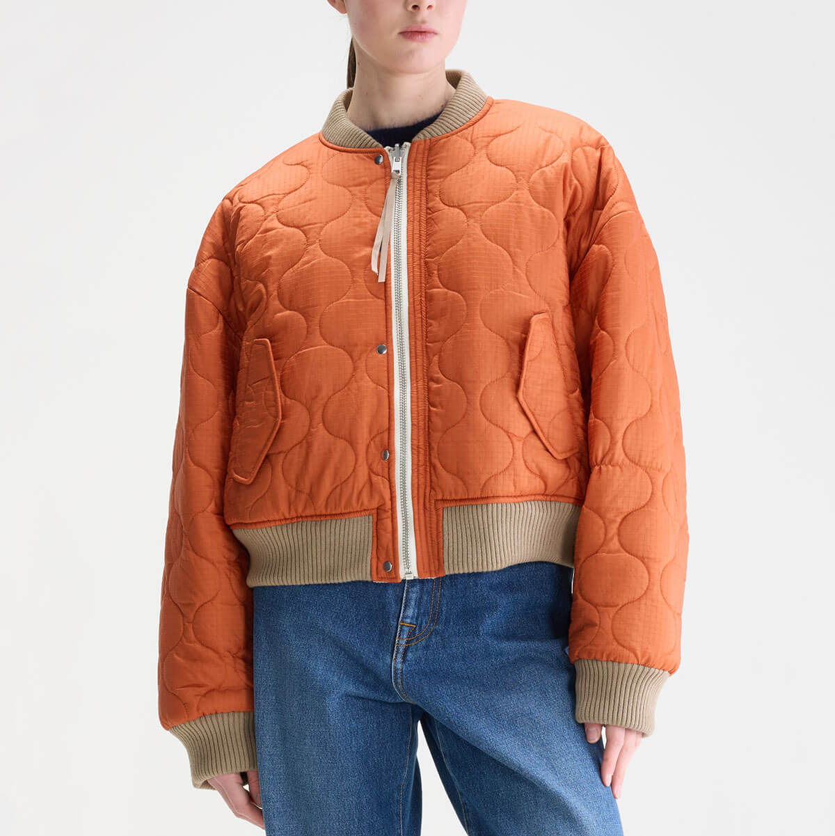 Jasher Reversible Bomber Jacket in Natural by Bellerose
